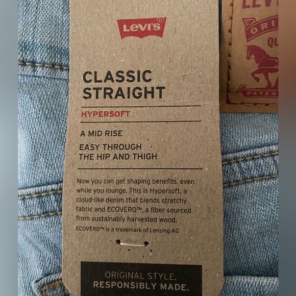 NWT Levi’s 90s Classic Straight Fit Jeans Slate Wash Size 12 Short / W31, L28 - Picture 8 of 9